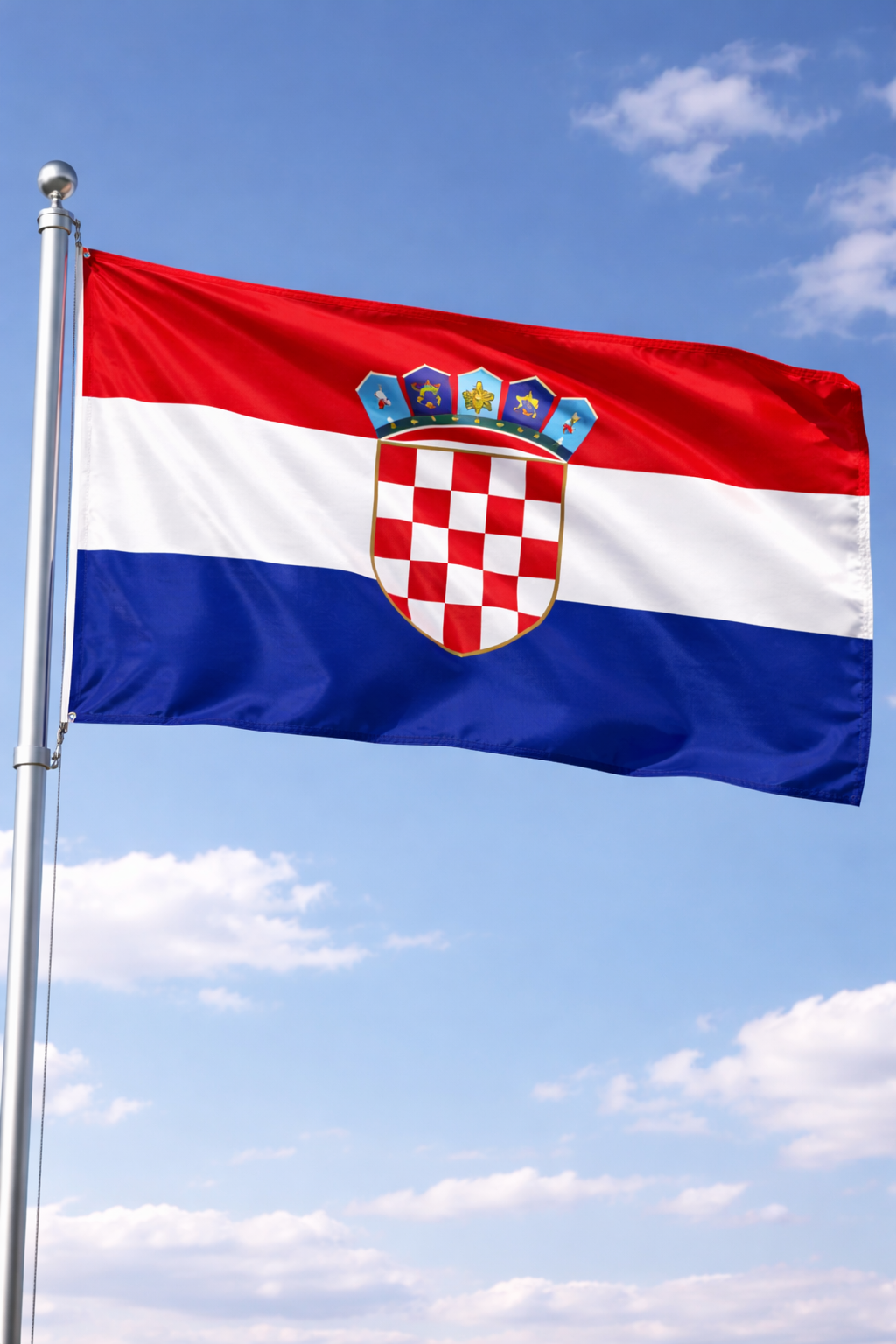 Croatia-Inspired Full Size Flag – Red White Blue Fan Edition Floating
