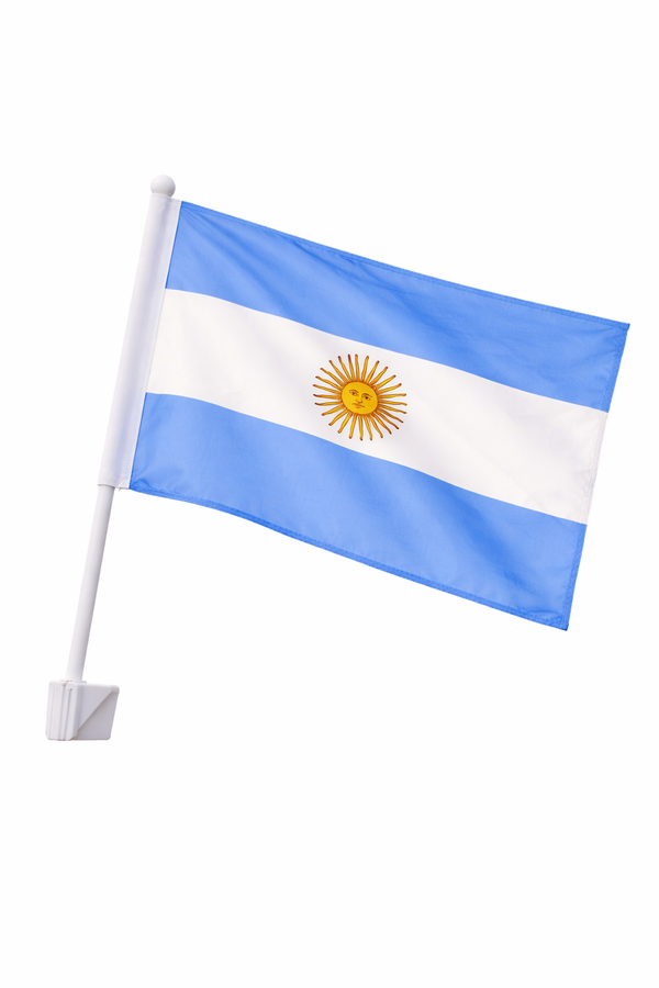 Argentina-Inspired Car Flag – Sky Blue & White Fan Edition