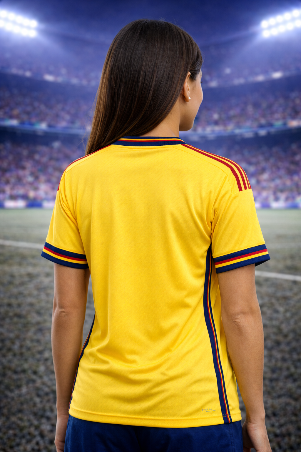Colombia-Inspired Football Jersey – Fan Edition Girl Back