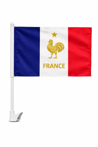 France-Inspired Car Flag – Blue, White & Red Fan Edition