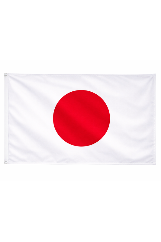 Japan-Inspired Full Size Flag – White Red Fan Edition