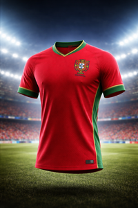 Portugal-Inspired Red & Green Football Jersey – Fan Edition